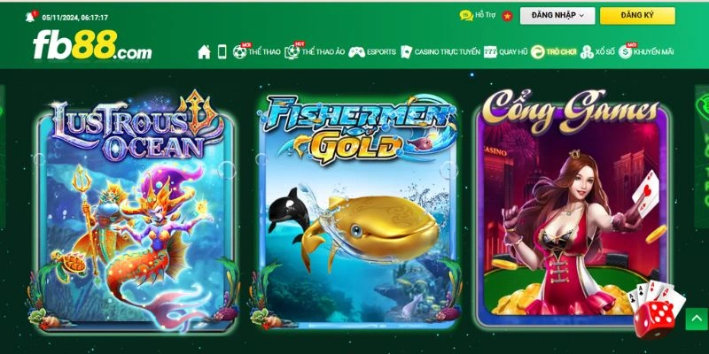 Bắn cá đổi thưởng FB88 với kho game giải trí trực tuyến nhiều phòng chơi hấp dẫn