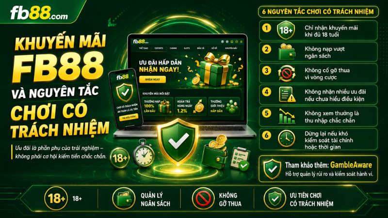 Khuyến Mãi FB88 Và Nguyên Tắc Chơi Có Trách Nhiệm